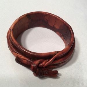 UNIQUE LEATHER BRACELET WITH A COOL KNOT-TIE—BRAID-YOU ARE GOING TO LOVE.
